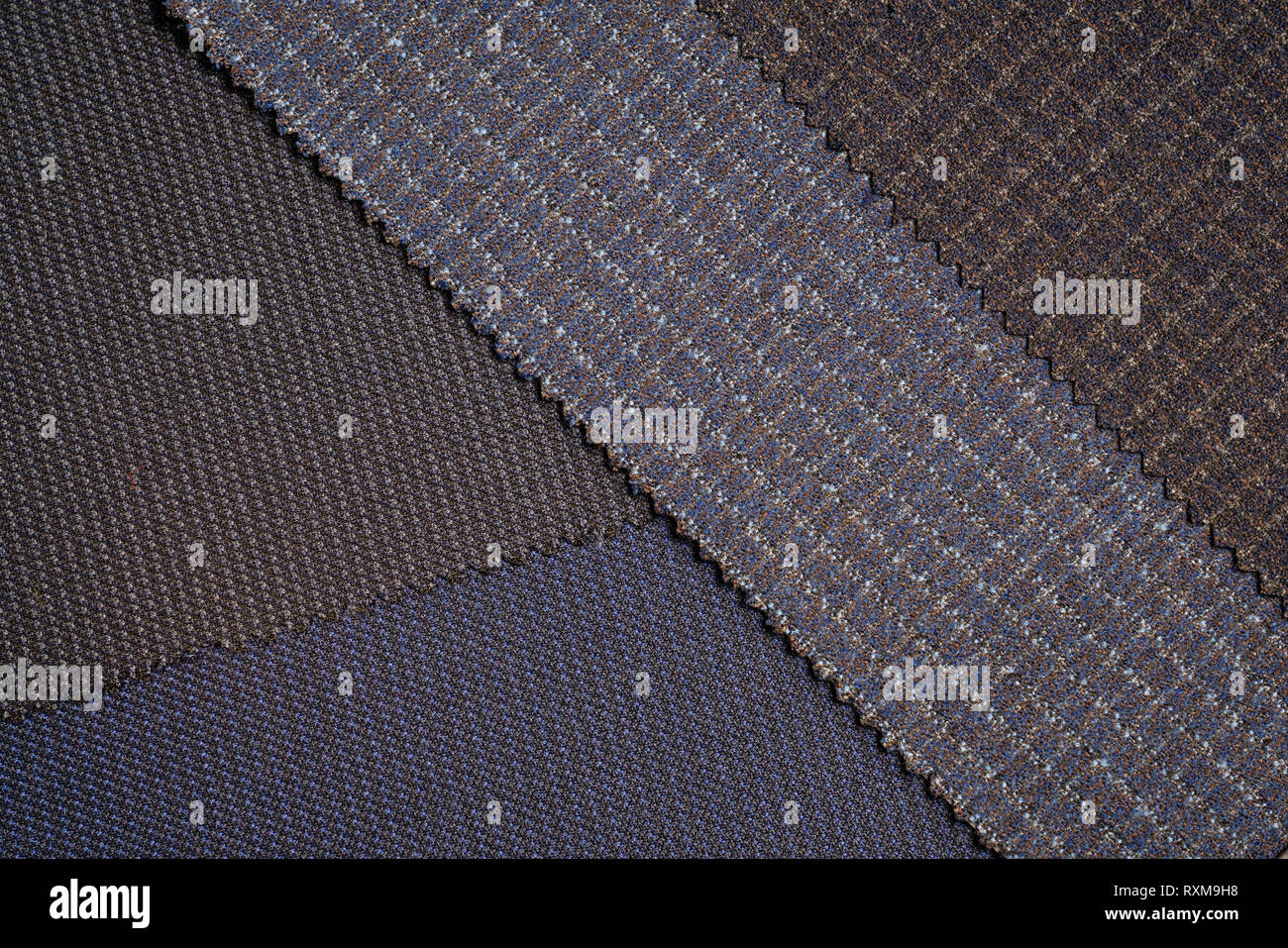 Close up sample fabric for interior design, material selection Stock Photo