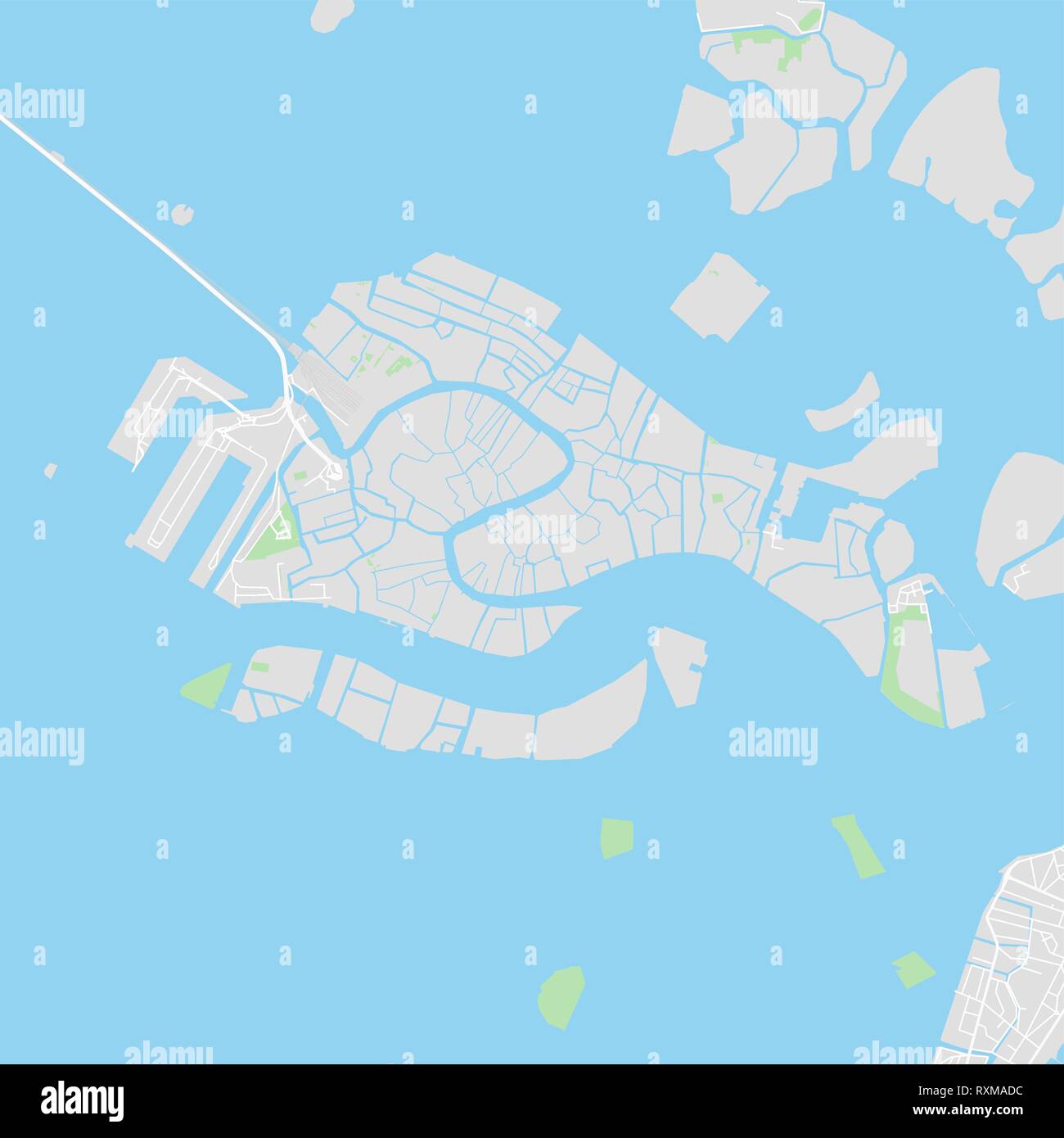 Downtown vector map of Venice, Italy. This printable map of picture relating to Printable Map of Venice referred to as Downtown vector map of Venice, Italy. This printable map of