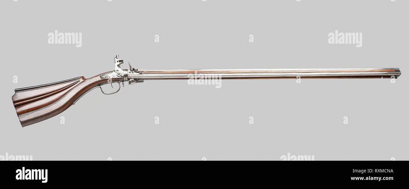 Triple Barrel Revolving Flintlock Fowling Piece From The Gun
