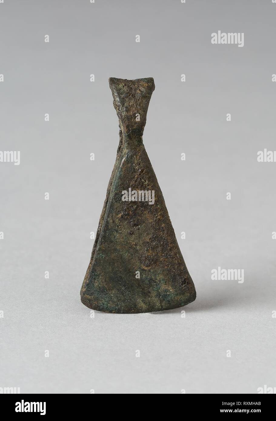 Triangular-shaped Tweezers. Probably Chimú; North coast, Peru. Date: 1000-1400. Dimensions: H. 4.5 cm (1 3/4 in.). Copper alloy. Origin: Peru. Museum: The Chicago Art Institute. Stock Photo
