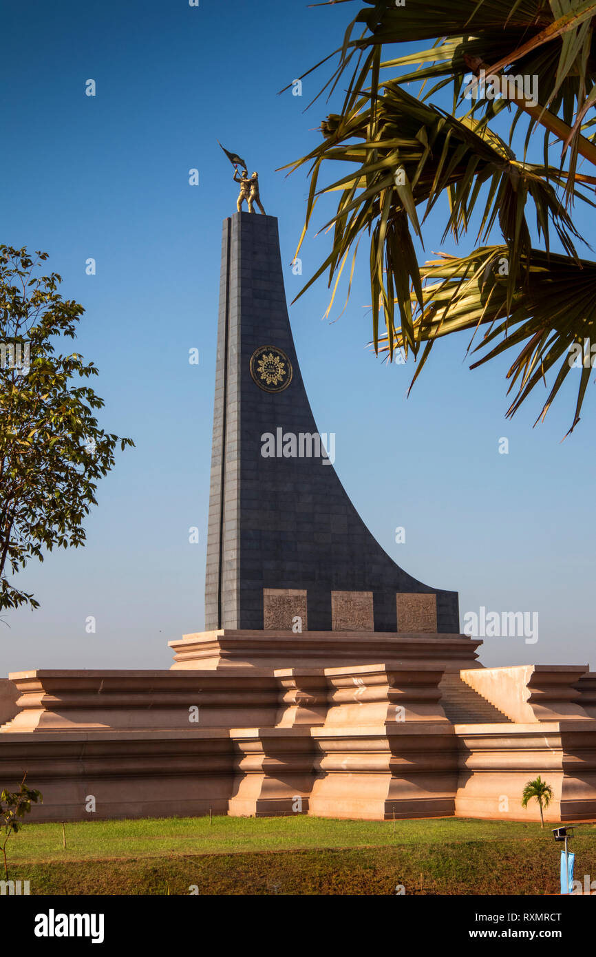 Cambodia, Kratie Province, Snoul District, Choeung Khlou, December 2 Memorial Monument, solidarity front for the development of Cambodia's motherland, Stock Photo
