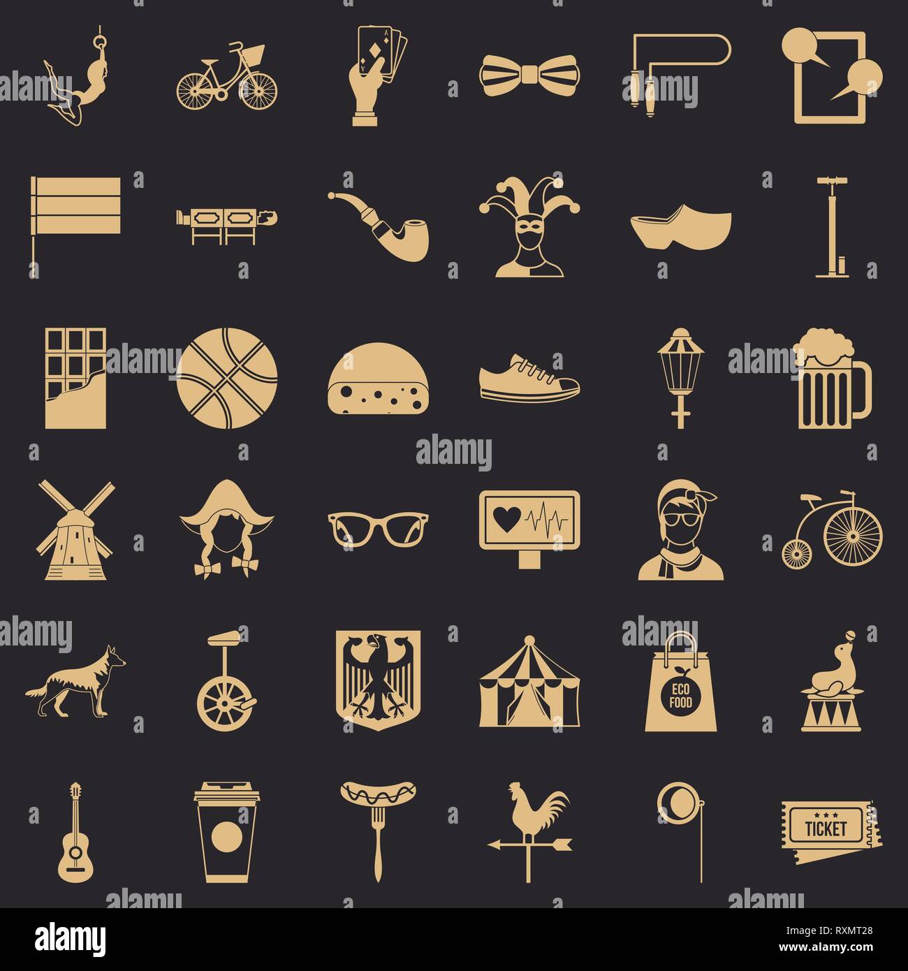 Bike icons set, simple style Stock Vector Image & Art - Alamy