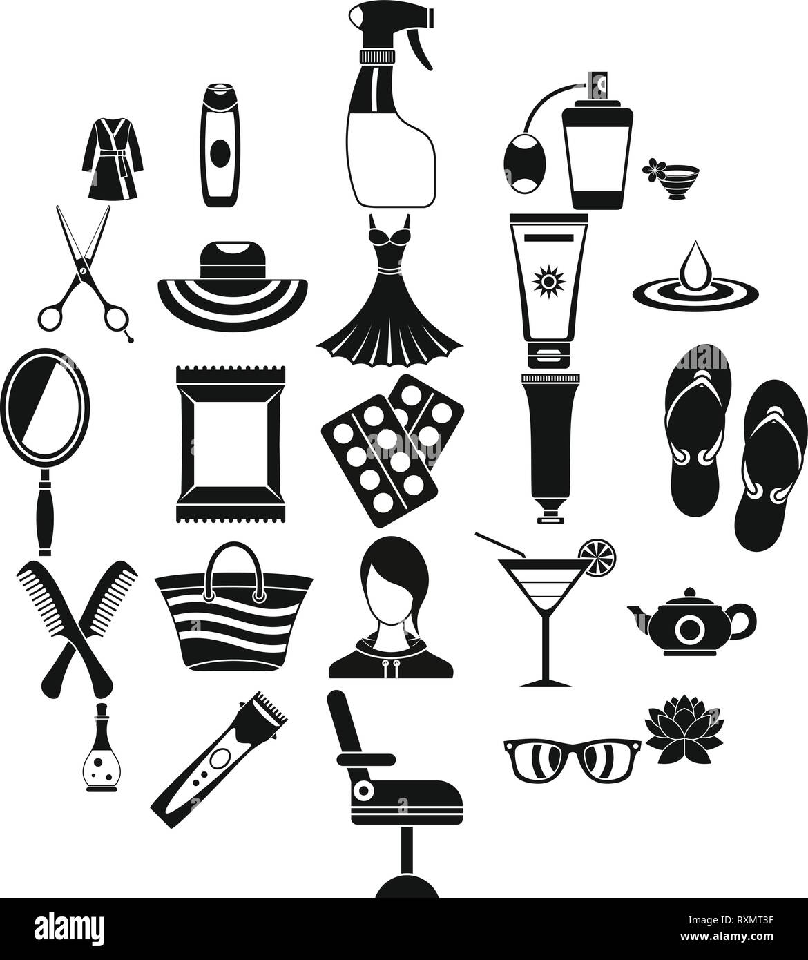 Toiletry icons set, simple style Stock Vector Image & Art Alamy