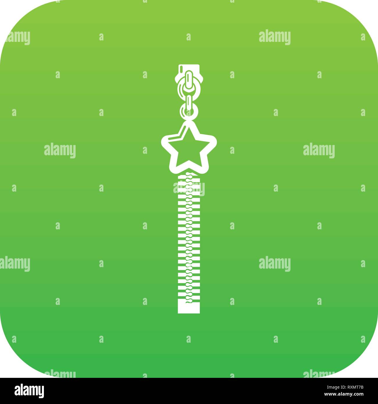 Closed zip icon, simple style Stock Vector