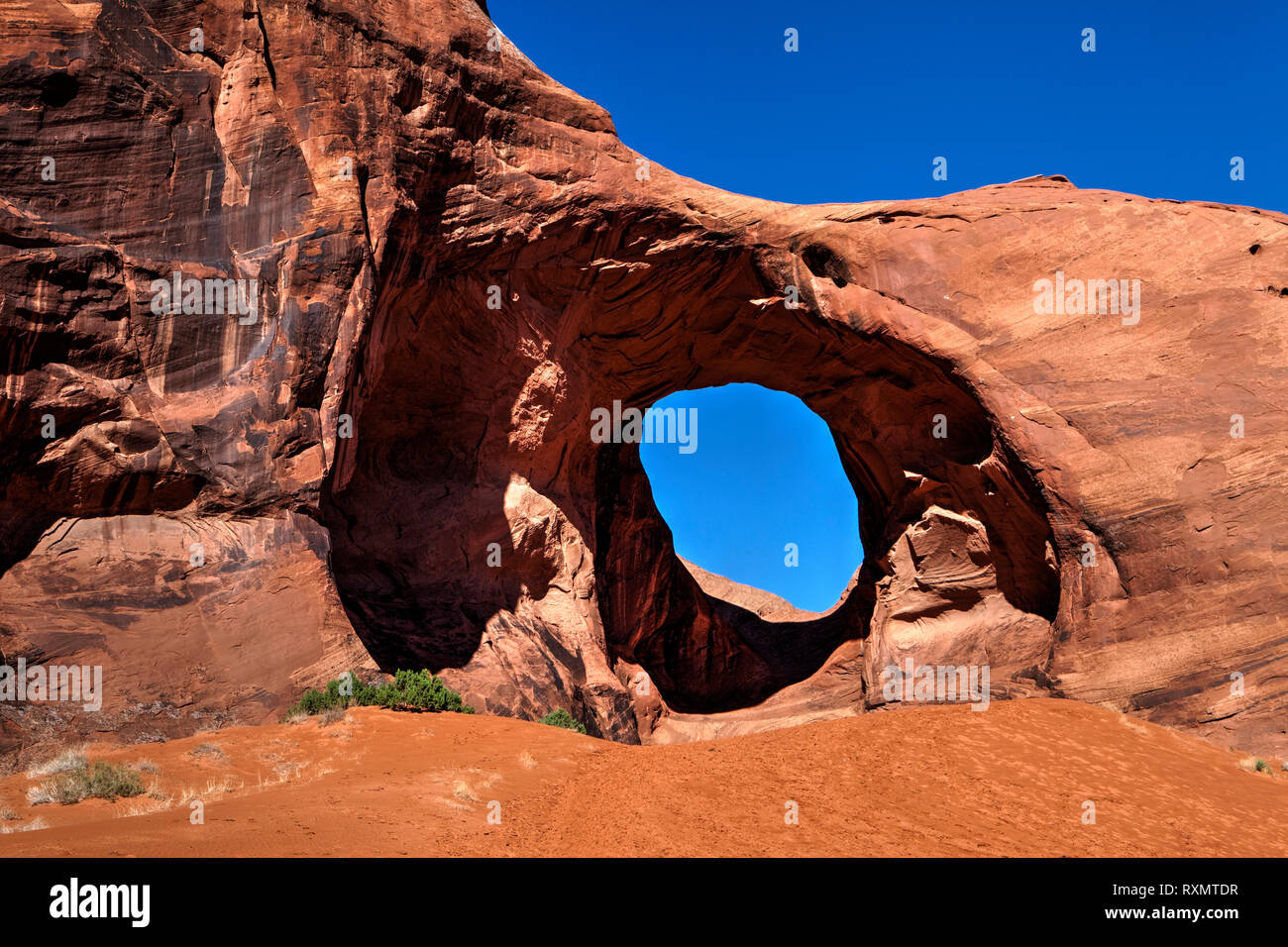 Ear of the Wind Arch, Monument Valley, Arizona Stock Photo