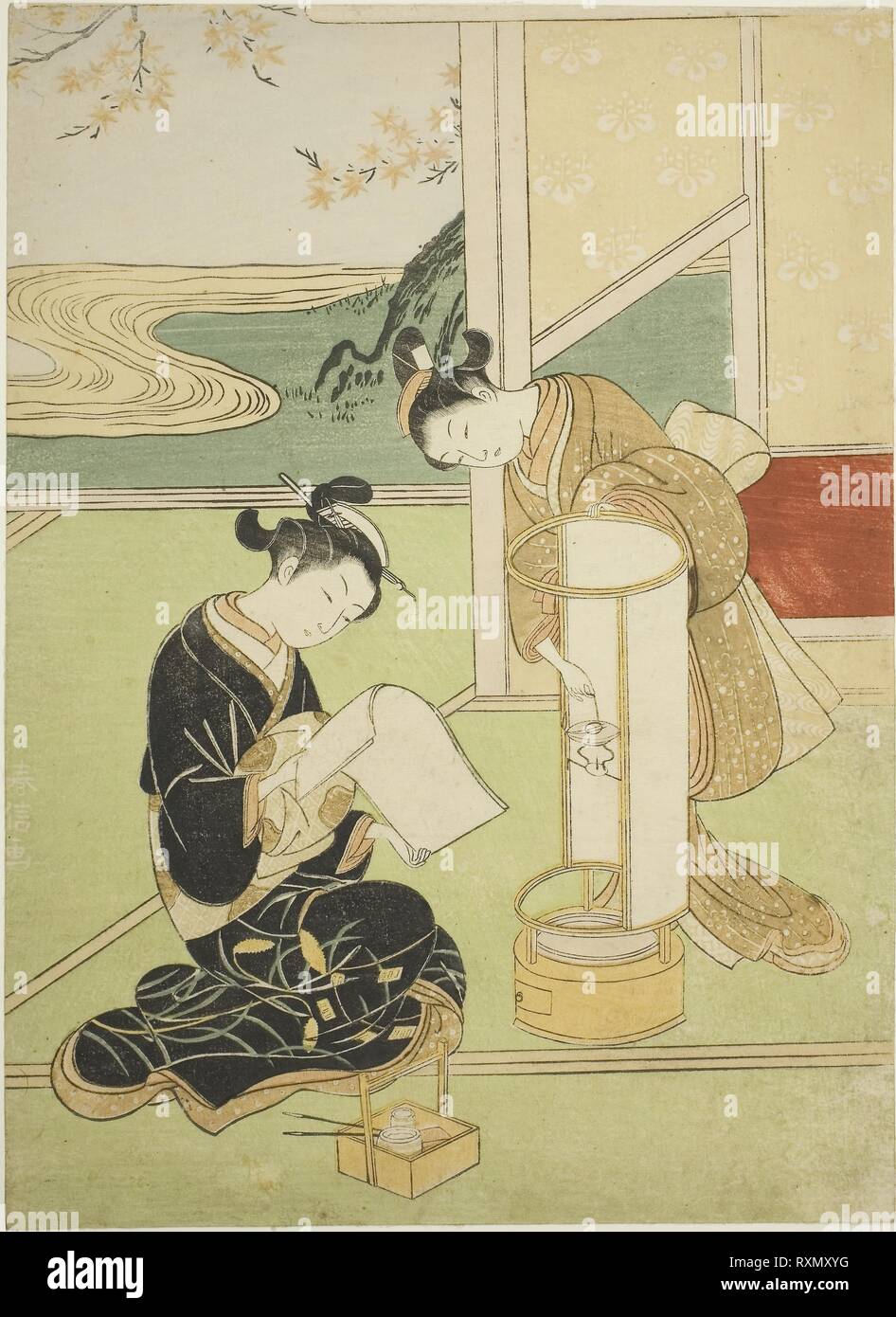 Suzuki Harunobu. The Evening Glow of a Lamp (Andon no Suzuki Harunobu. The Evening Glow of a Lamp (Andon no