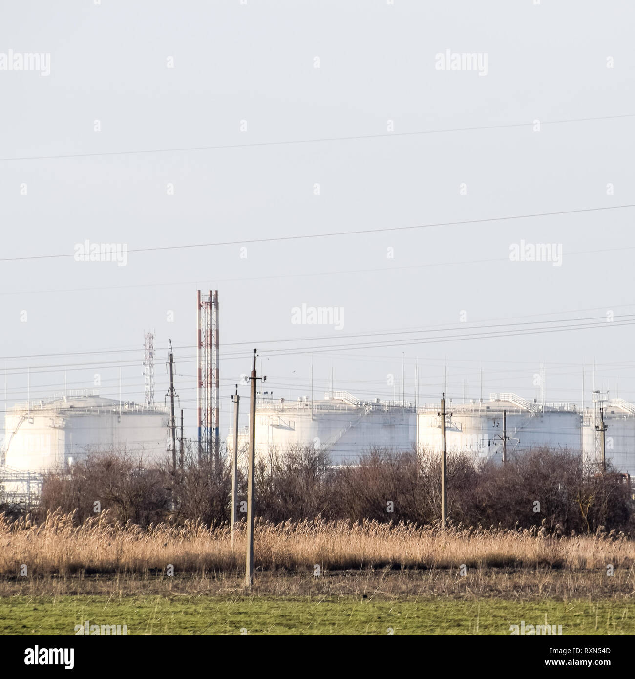 Refinery. Reservoirs for storage of refinery products. Rectification ...