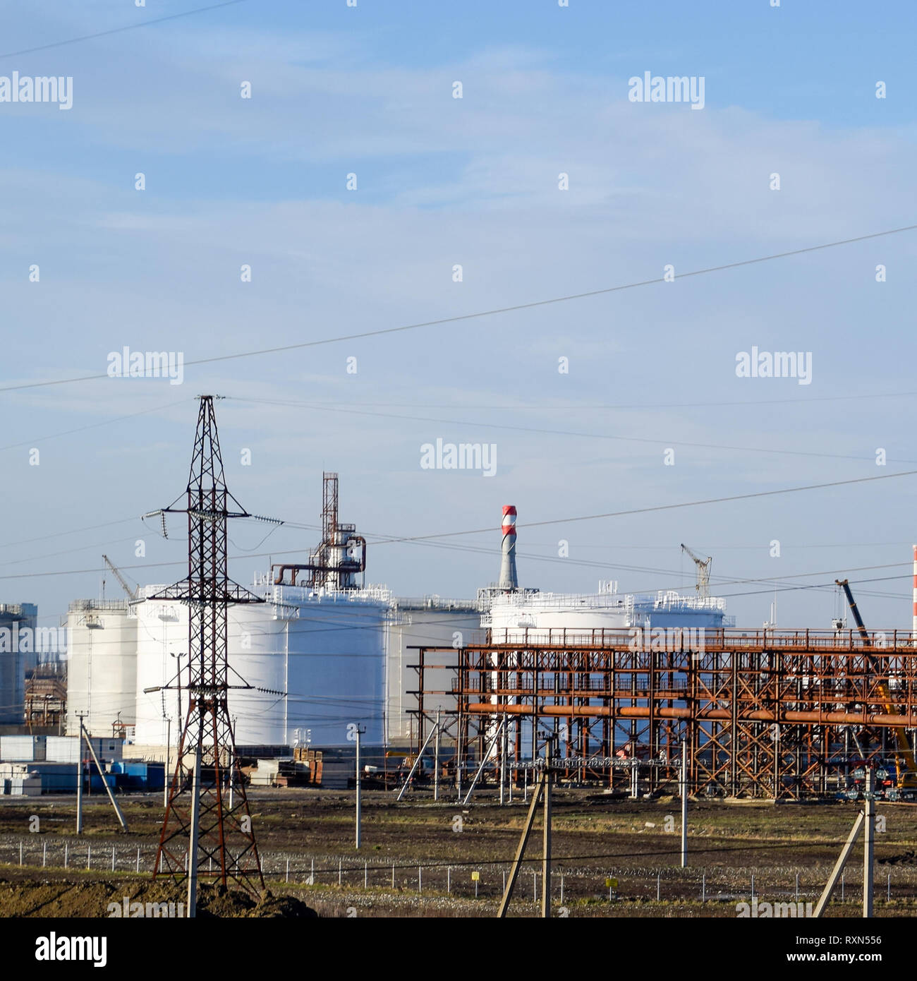 Refinery. Reservoirs for storage of refinery products. Rectification ...