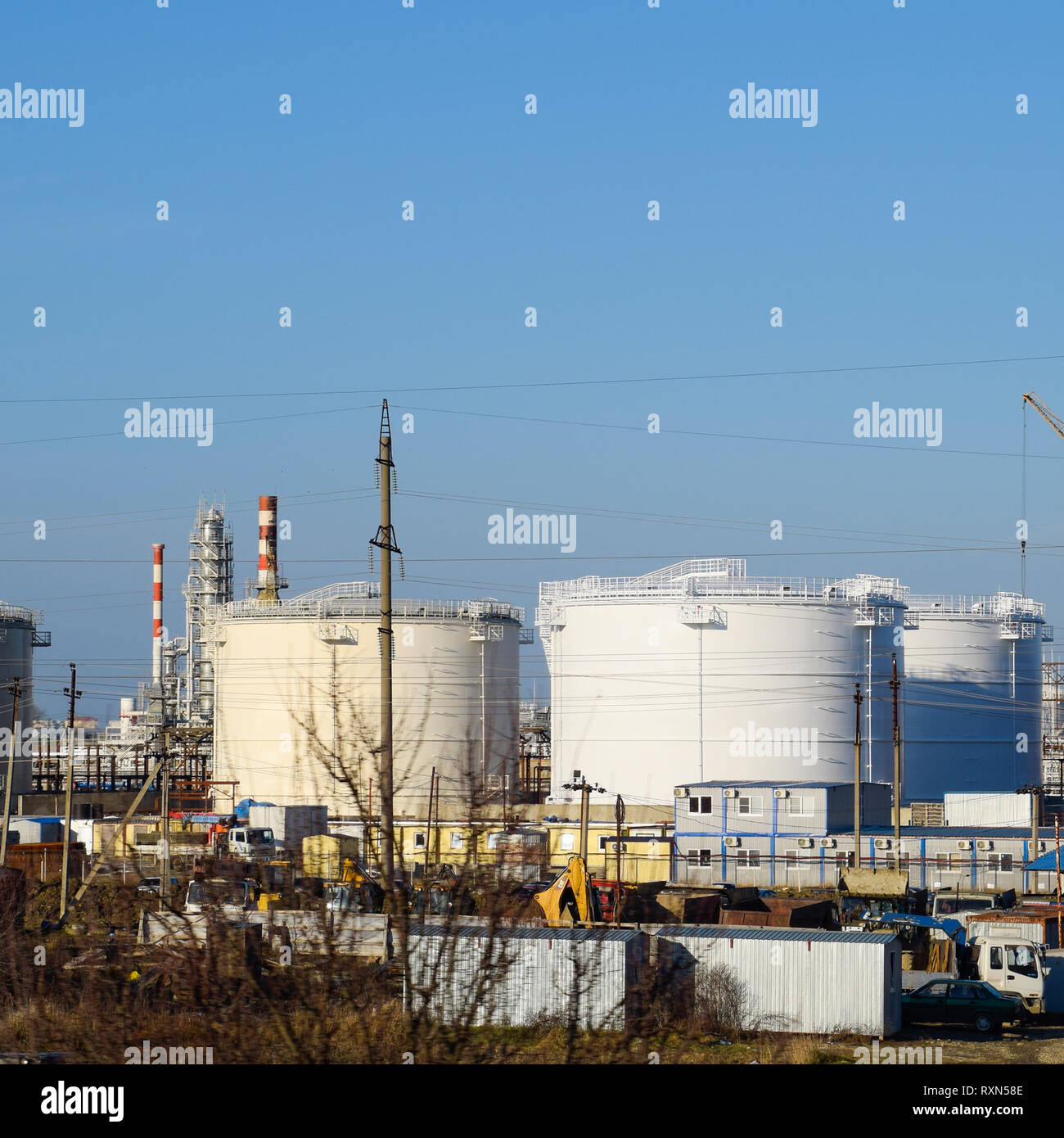 Refinery. Reservoirs for storage of refinery products. Rectification ...