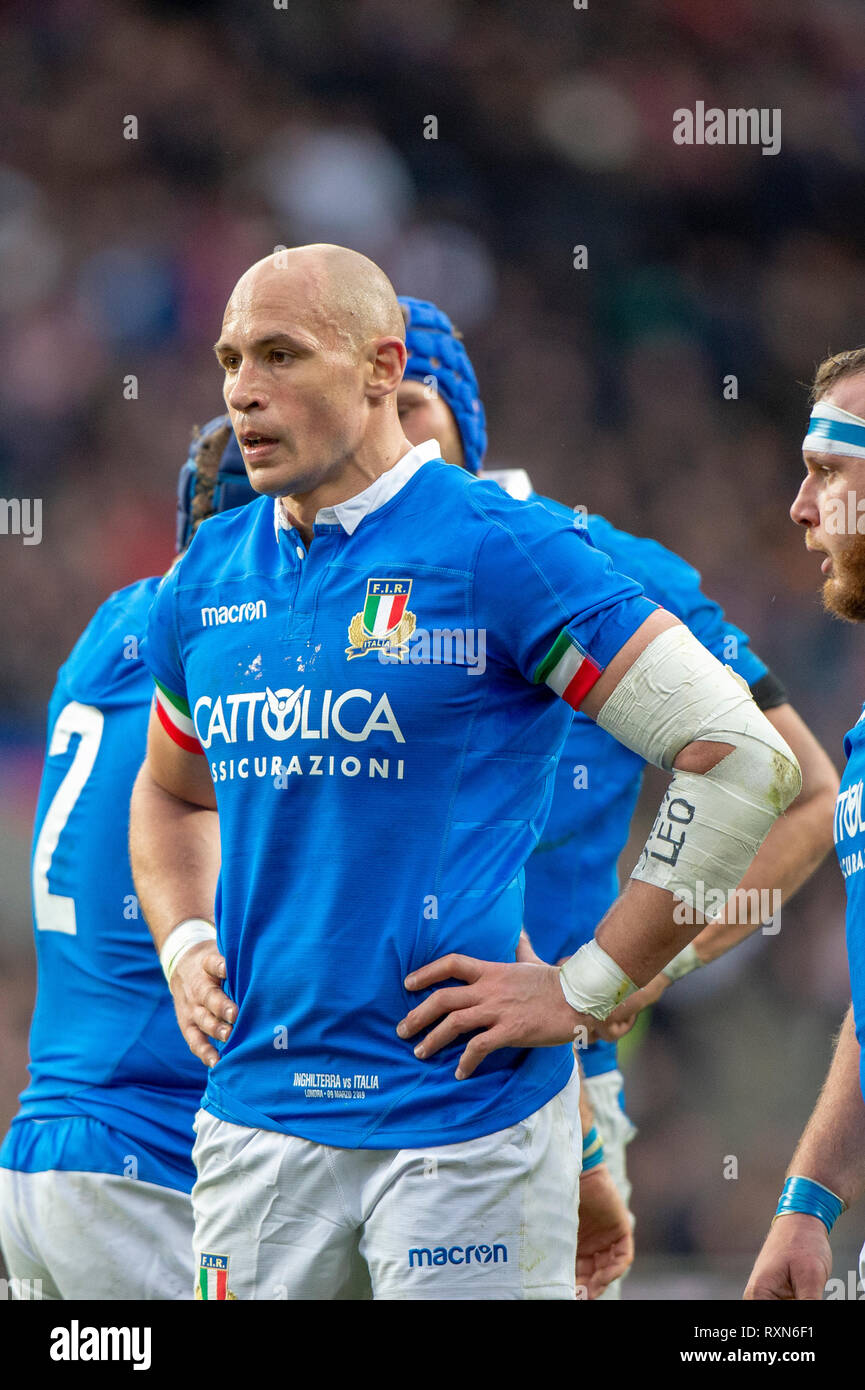 Twickenham, United Kingdom, Saturday, 9th March 2019, Guinness Six Nations  match, England vs Italy, RFU Rugby Stadium, © Peter Spurrier Stock Photo