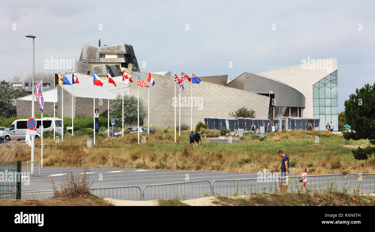Juno Beach Centre is a museum and cultural centre commemorating Canada's participation in the invasion of Normady during the Second World War, Courseulles-sur-Mer, Normandy, France Stock Photo
