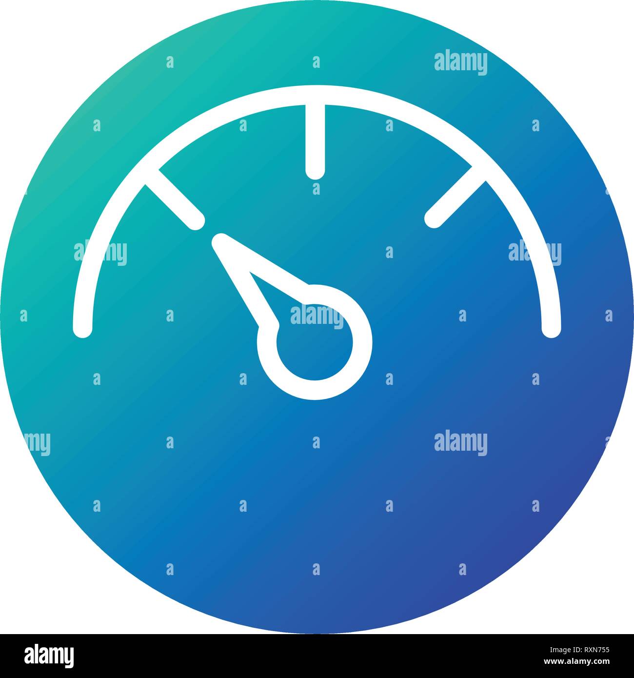 Gauge or Speedometer line icon, data and analytics, velocity sign