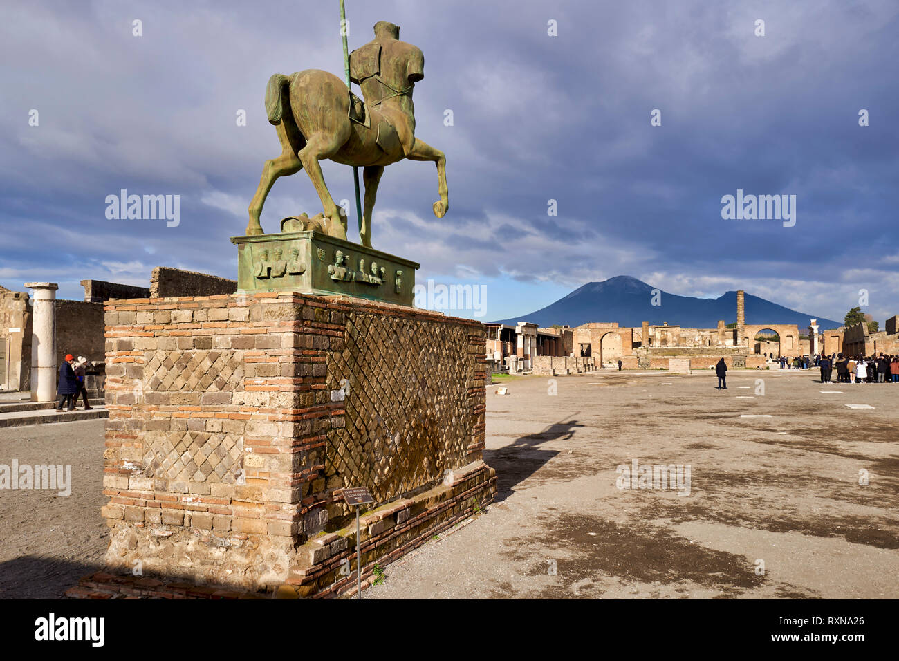 Naples Campania Italy. Pompeii was an ancient Roman city near modern Naples in the Campania region of Italy, in the territory of the comune of Pompei. Stock Photo
