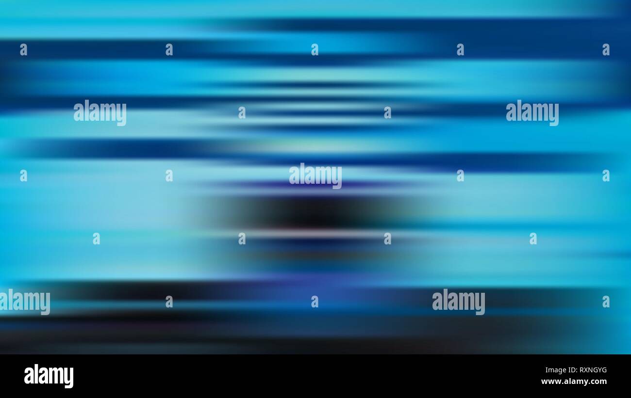 Vector blur blue background with horizontal stripes Stock Vector