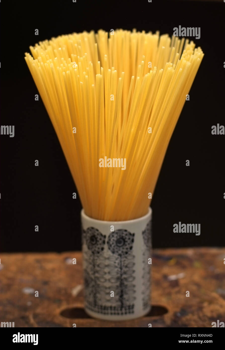 Dry spaghetti Stock Photo