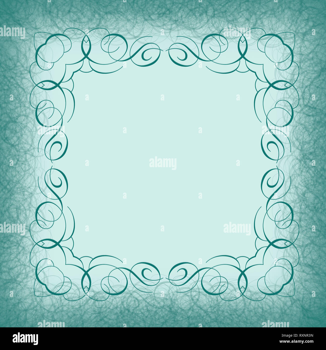 Green frame with a pattern. The Illustration Stock Photo