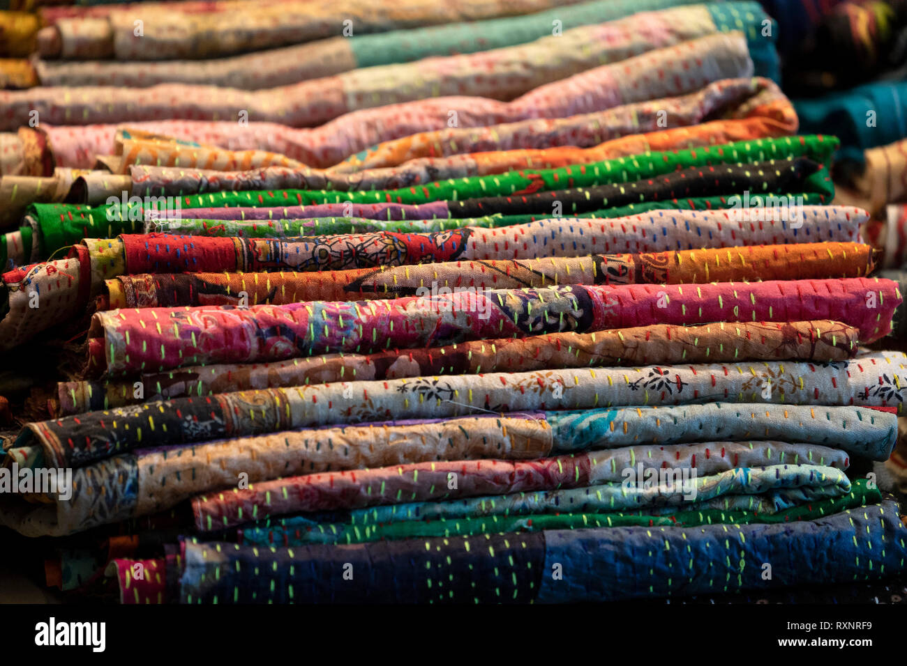 Various different colors silk fabric cloth Stock Photo - Alamy