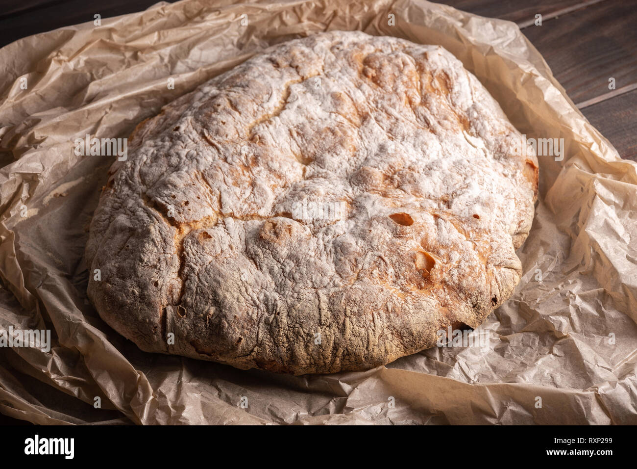 Freshly baked traditional bread from Galicia, Spain Stock Photo Alamy