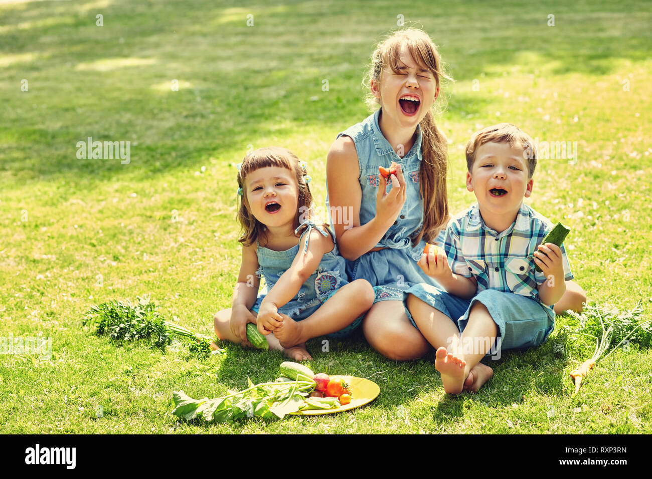 Happy children outdoors hi-res stock photography and images - Alamy