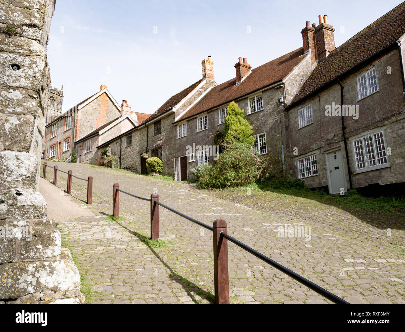 Gold hill ('Hovis' hill), Shaftesbury, Dorset, UK Stock Photo Alamy