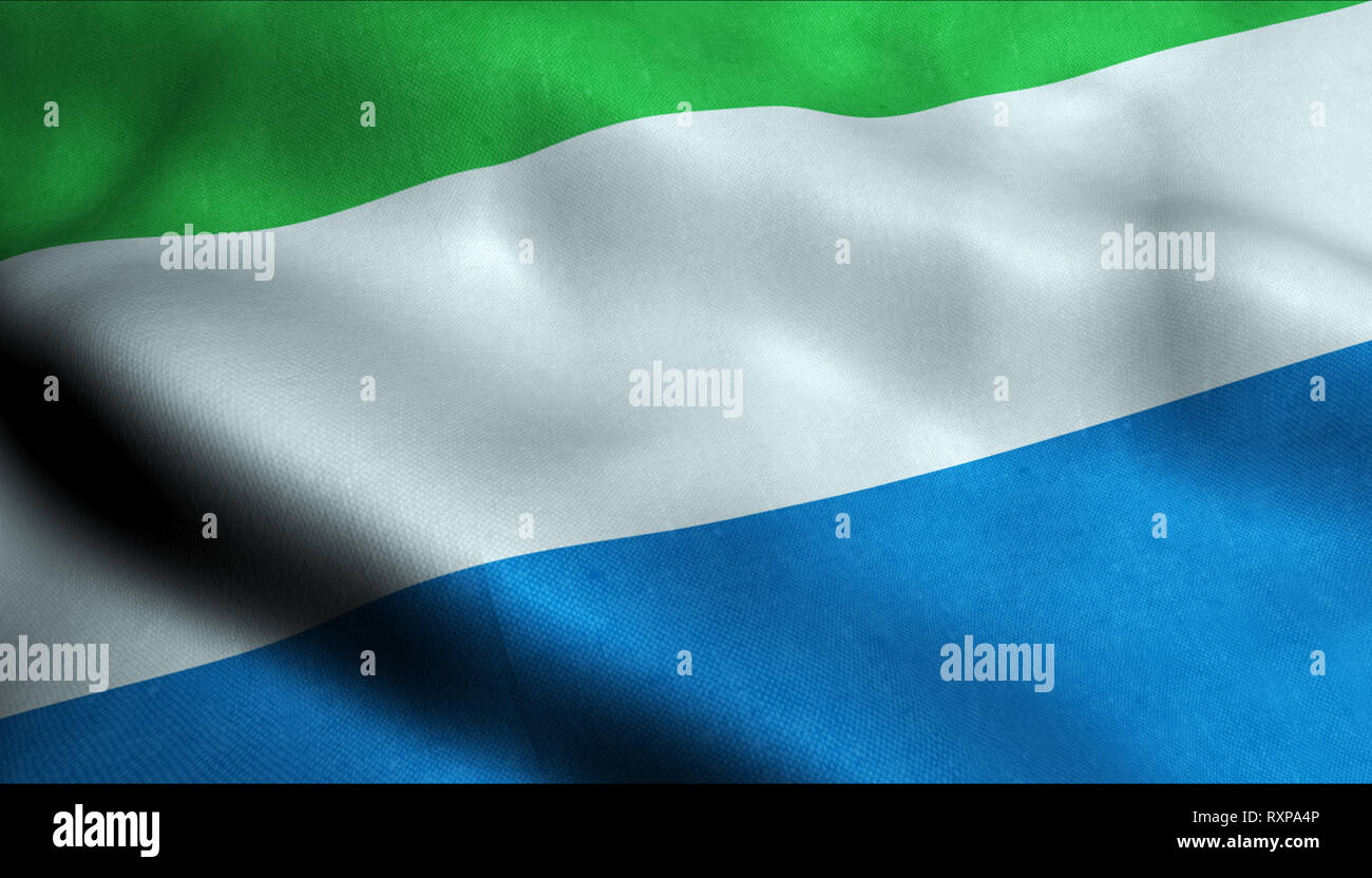 Sierra Leone Waving Flag in 3D Stock Photo - Alamy