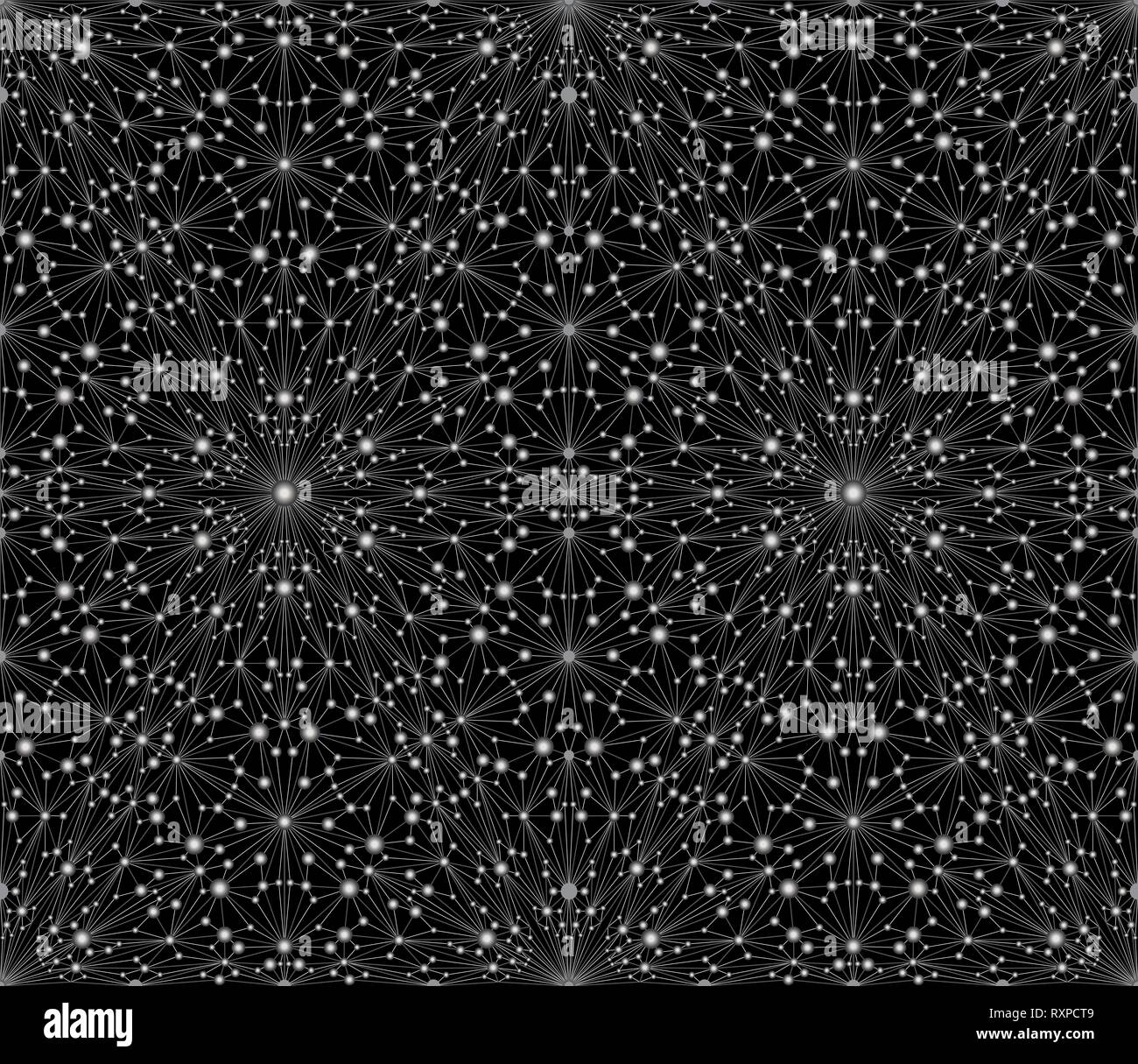Abstract luxury background with silver stars. Seamless pattern Stock ...