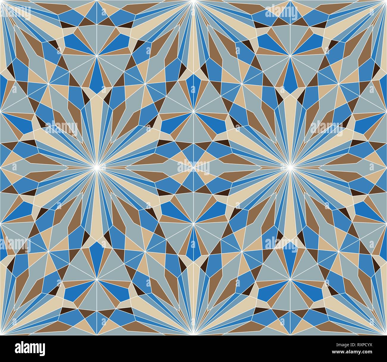 Seamless abstract vector pattern - repeat geometric oriental triangle mosaic background Stock Vector