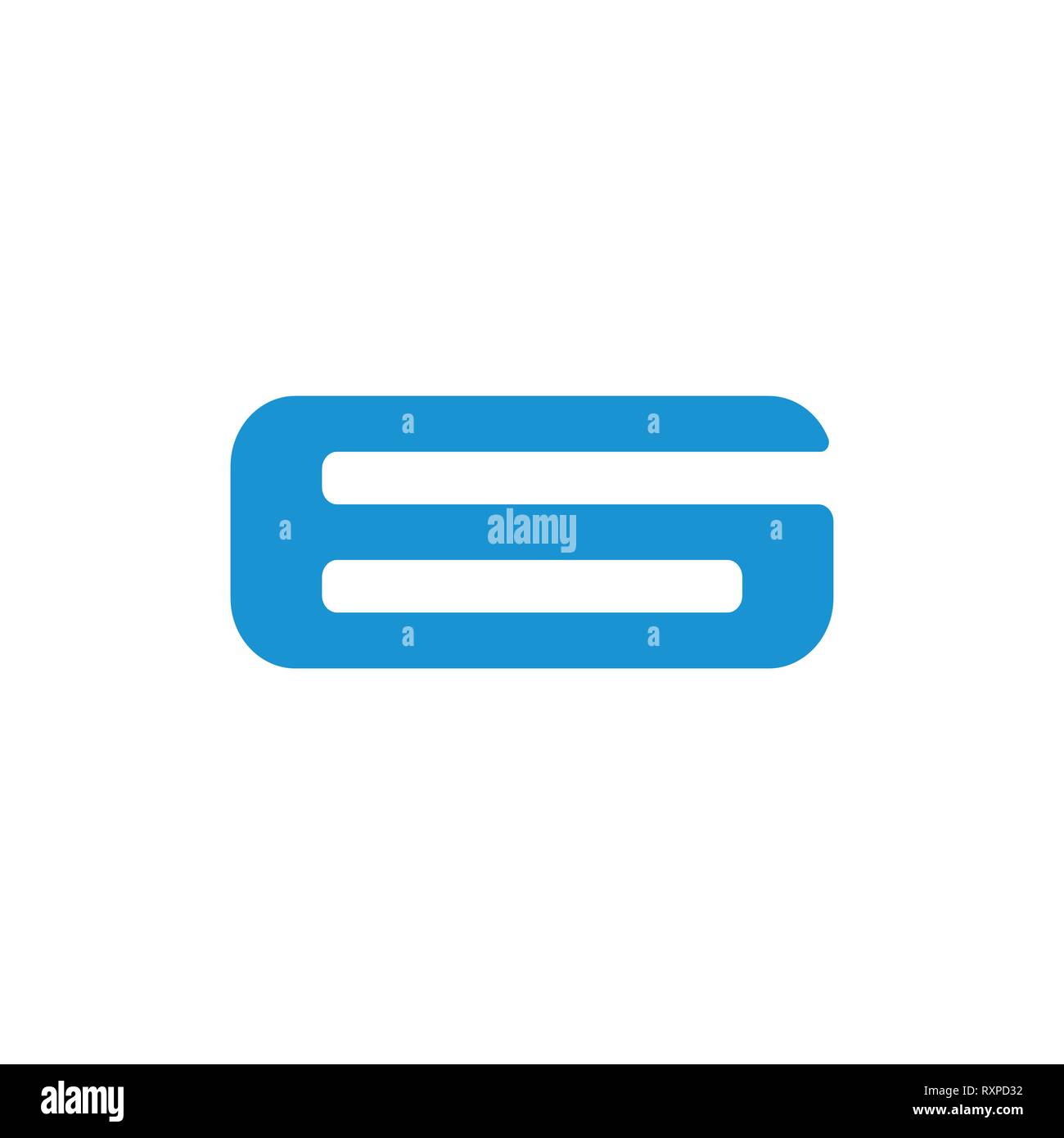 number 6 simple geometric logo vector Stock Vector