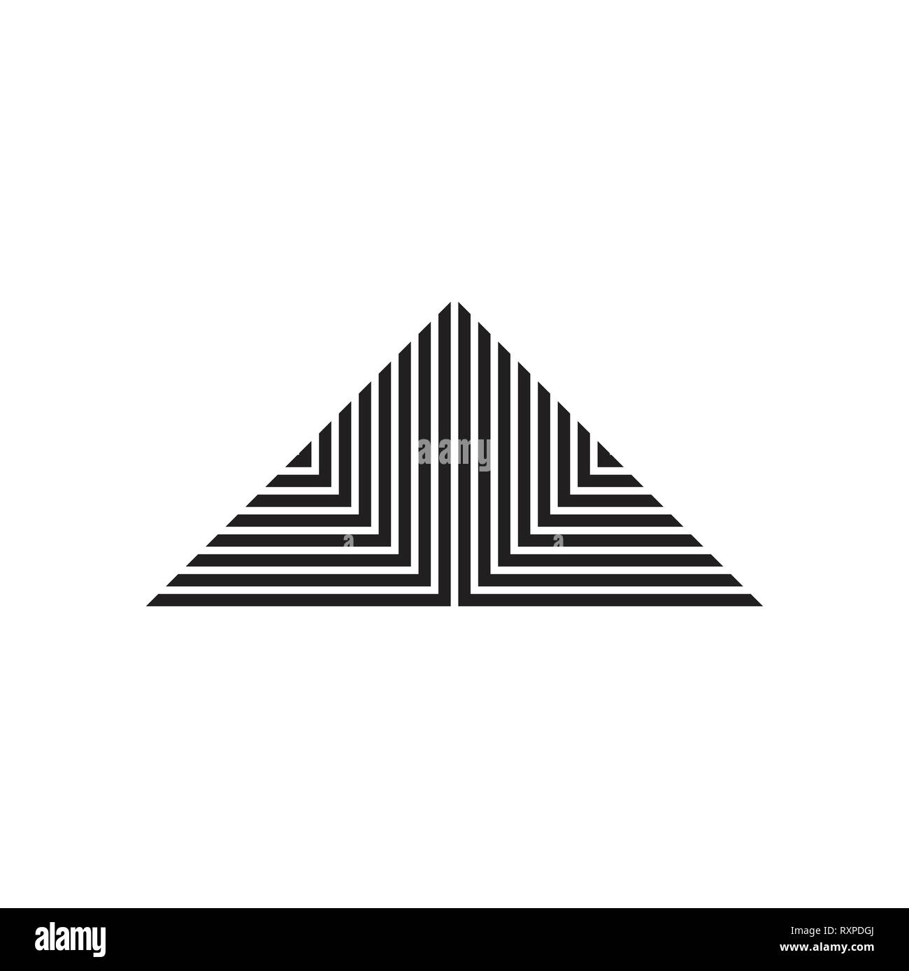triangle stripes lines simple logo vector Stock Vector Image & Art - Alamy