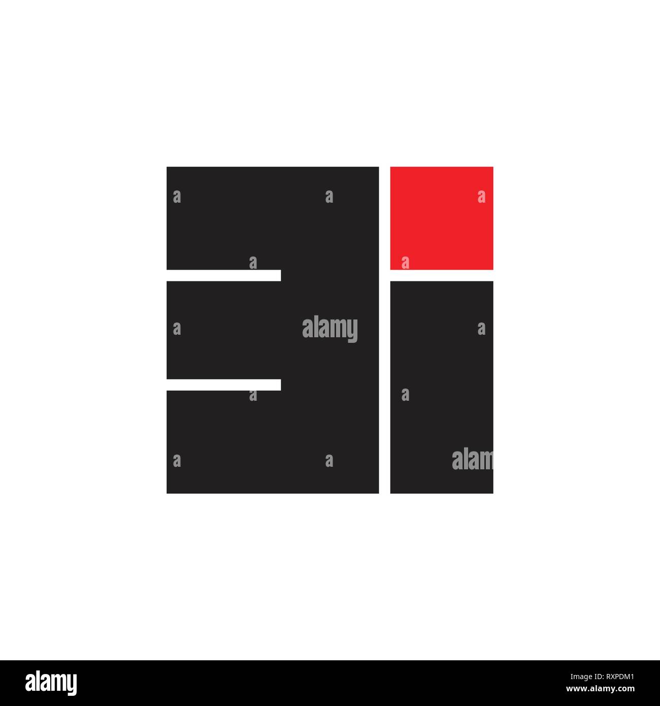 abstract number 31 simple square logo vector Stock Vector Image & Art