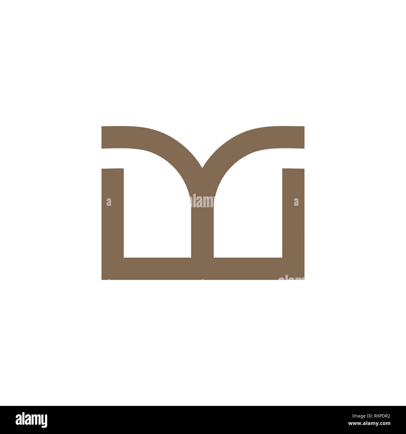 abstract letter my simple geometric line logo Stock Vector Image & Art ...