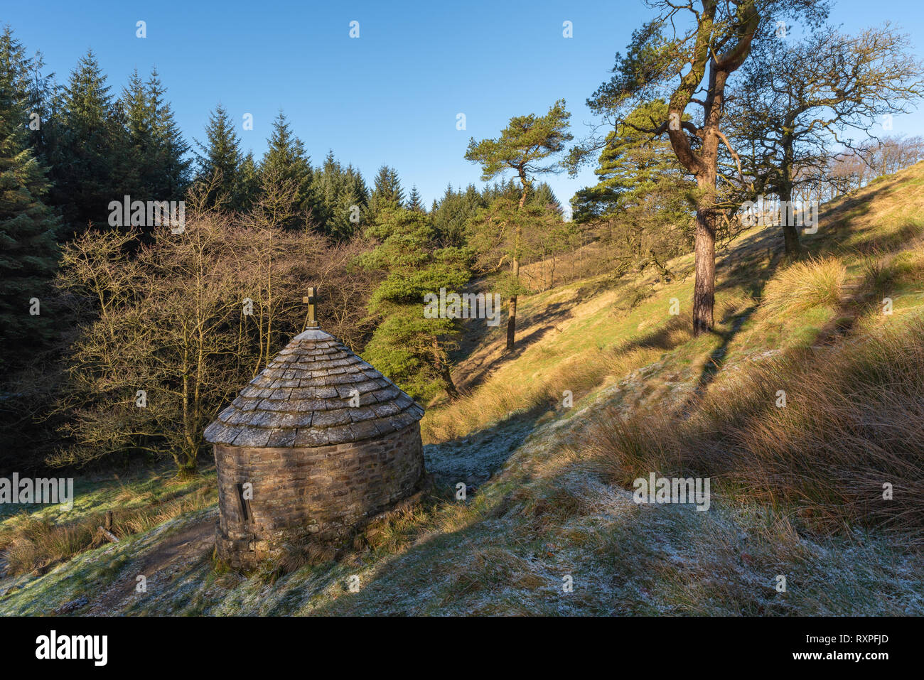 St Joseph's shrine at Goyt valley within the Peak District National Park. Stock Photo