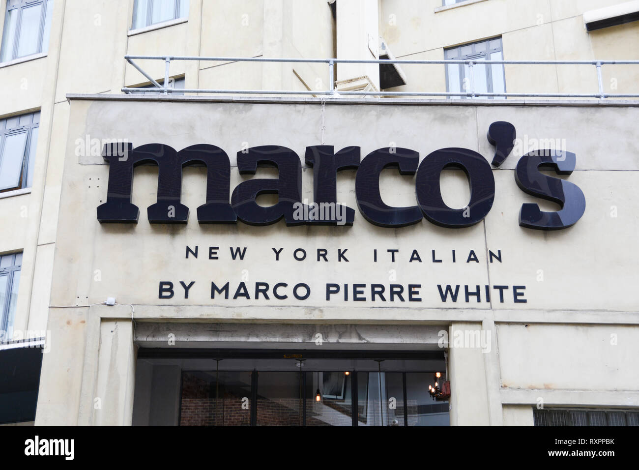 Marco Pierre White's Marco's New York Italian London Bridge, Lavington Street, London, SE1 Stock Photo
