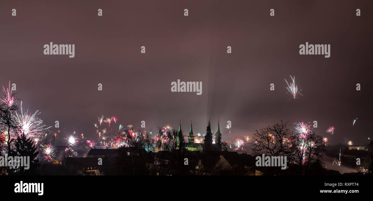 Silvester über Bamberg Stock Photo - Alamy