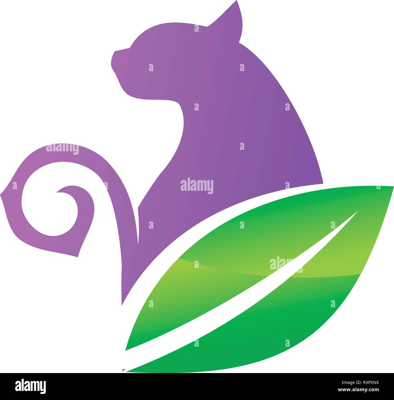 Leaf Logo Design Vector Template Set Stock Vector