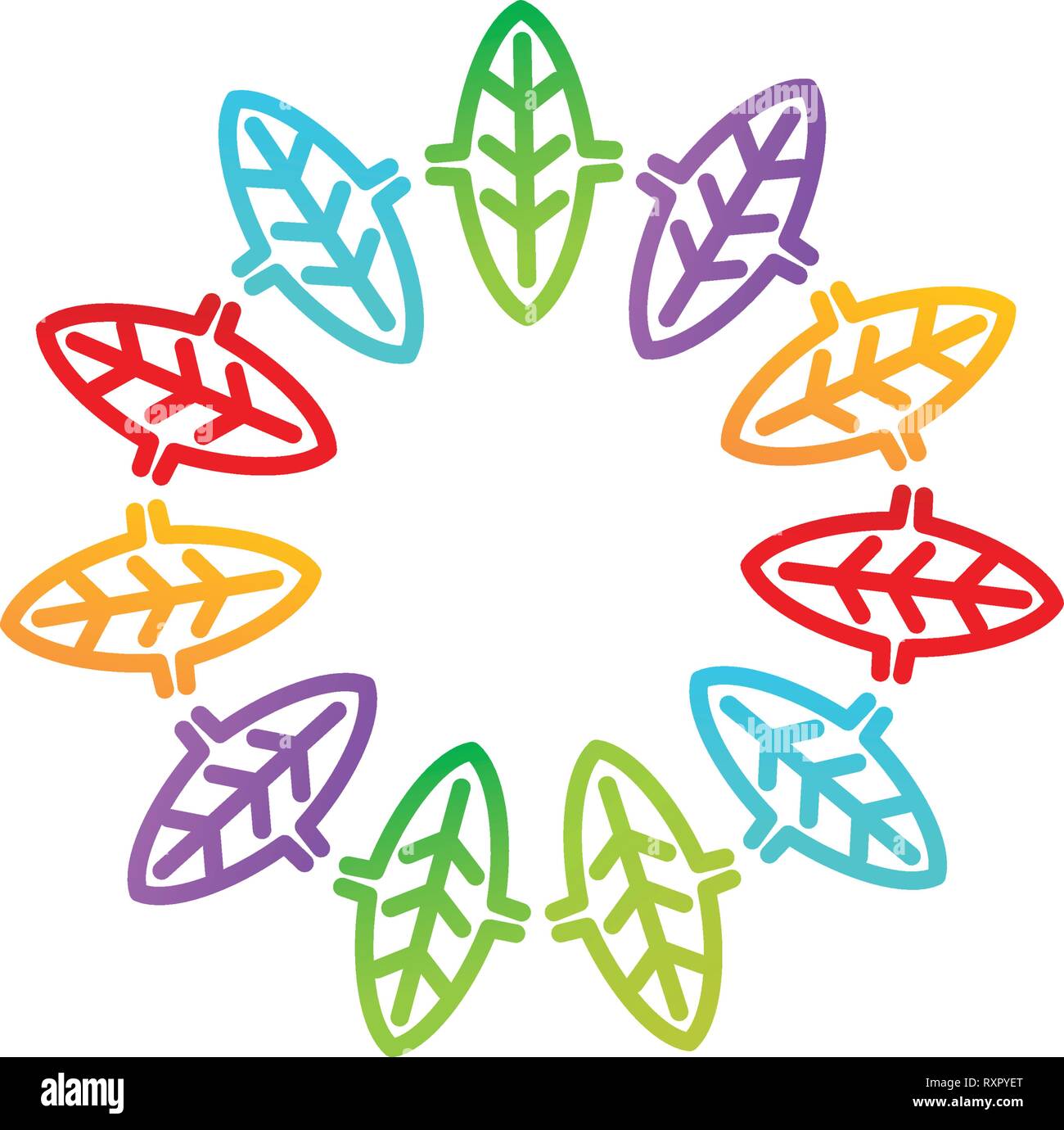 Leaf Logo Design Vector Template Set Stock Vector Image & Art - Alamy