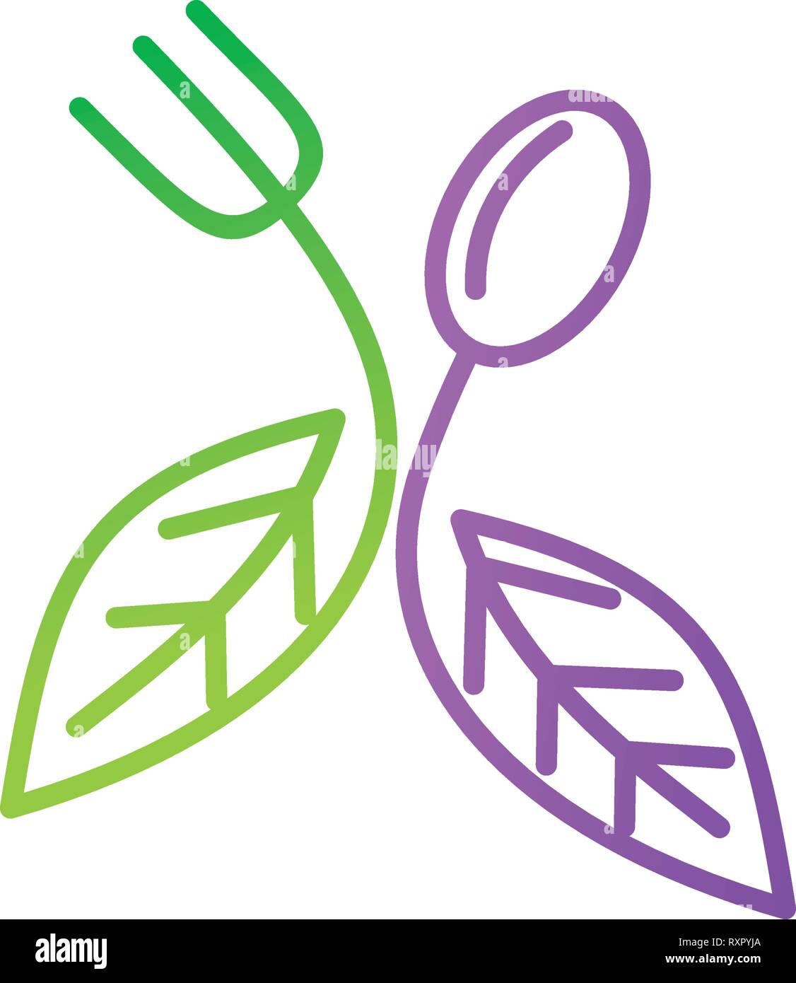 Leaf Logo Design Vector Template Set Stock Vector