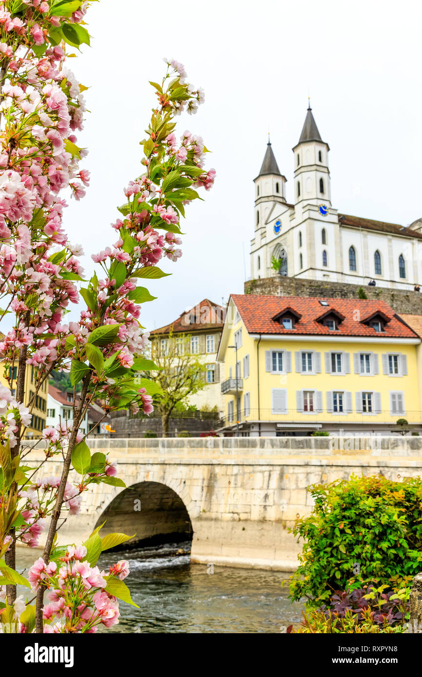 Aarburg old town in canton of Aargau, Switzerland Stock Photo