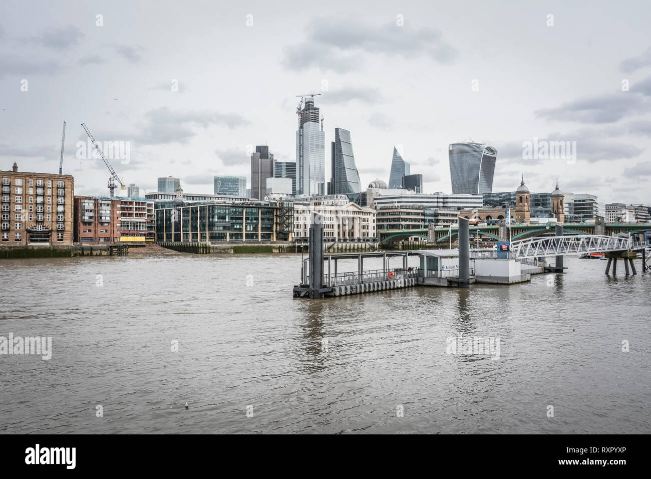 High-rise office development and skyline in the City of London, UK Stock Photo