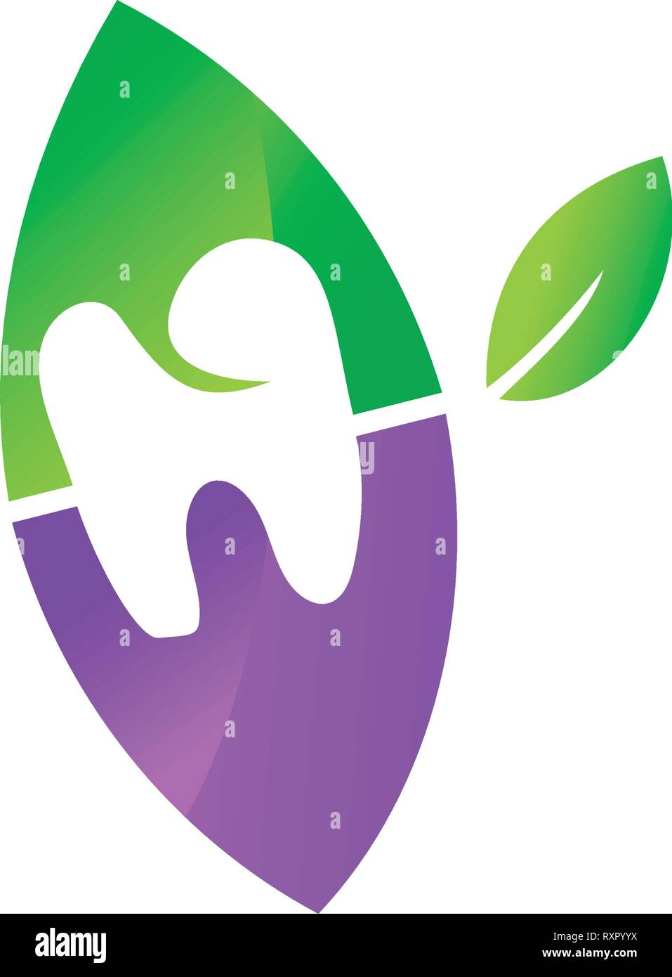 Leaf Logo Design Vector Template Set Stock Vector