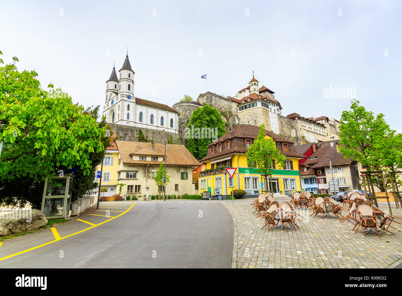Aarburg old town in canton of Aargau, Switzerland Stock Photo