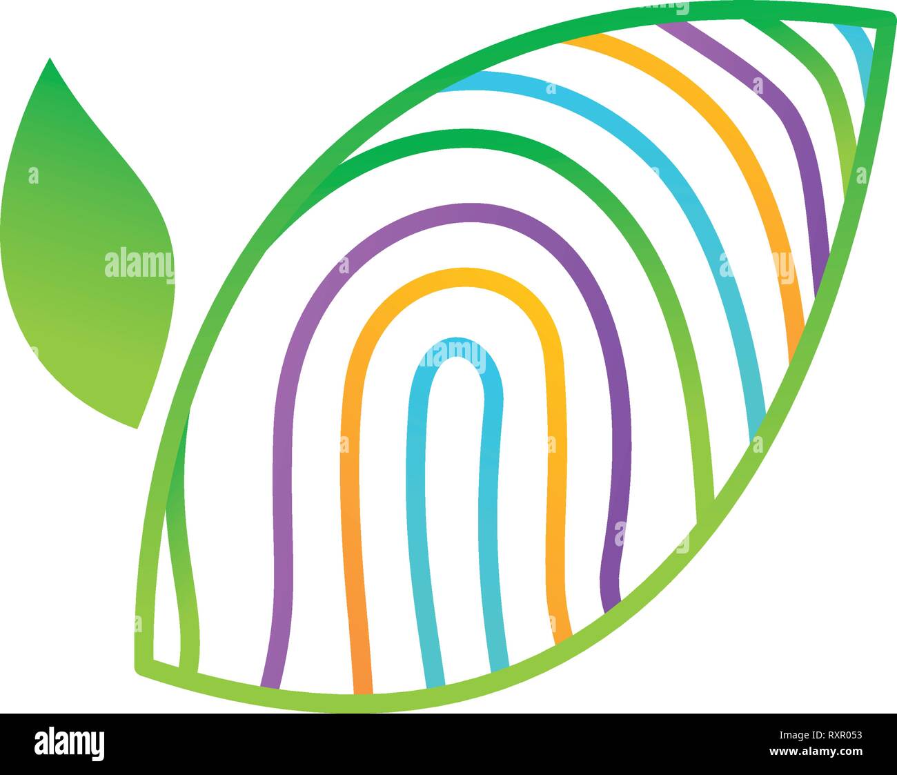 Leaf Logo Design Vector Template Set Stock Vector