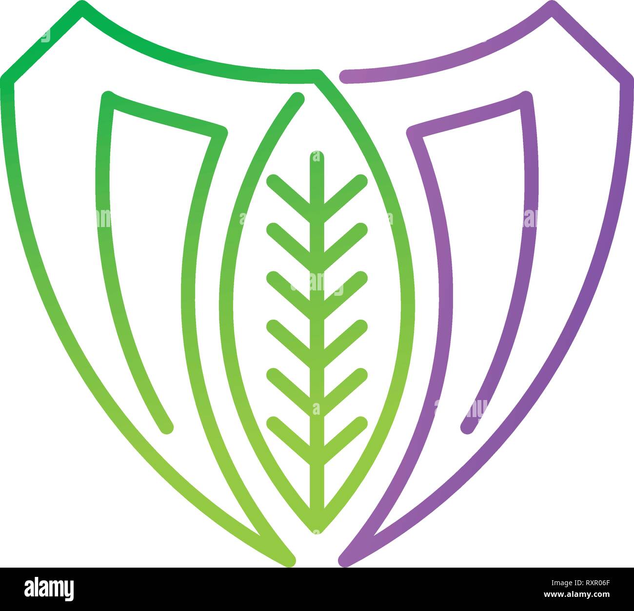 Leaf Logo Design Vector Template Set Stock Vector