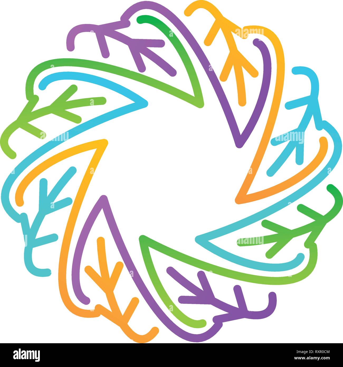 Leaf Logo Design Vector Template Set Stock Vector Image & Art - Alamy