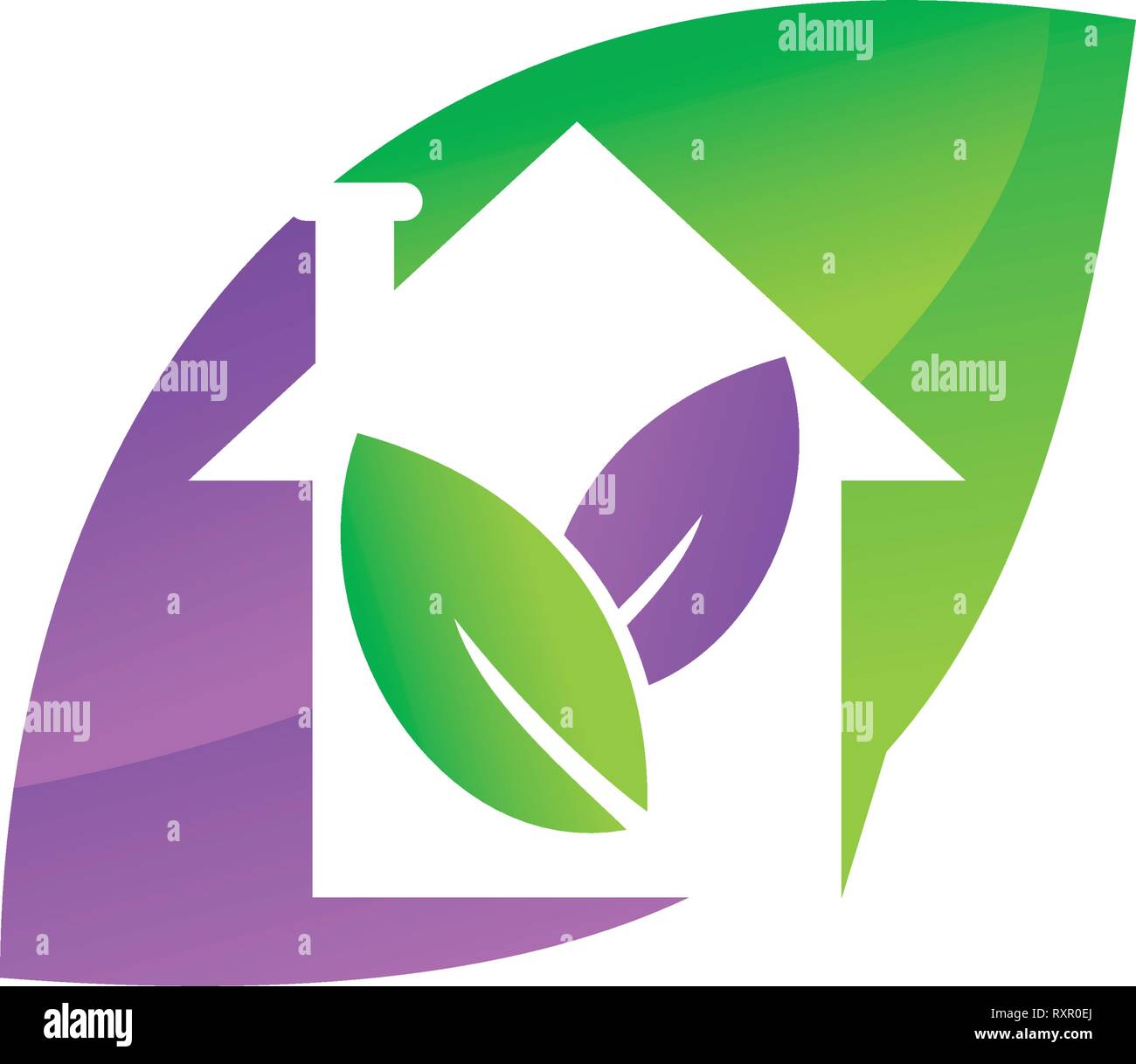 Leaf Logo Design Vector Template Set Stock Vector