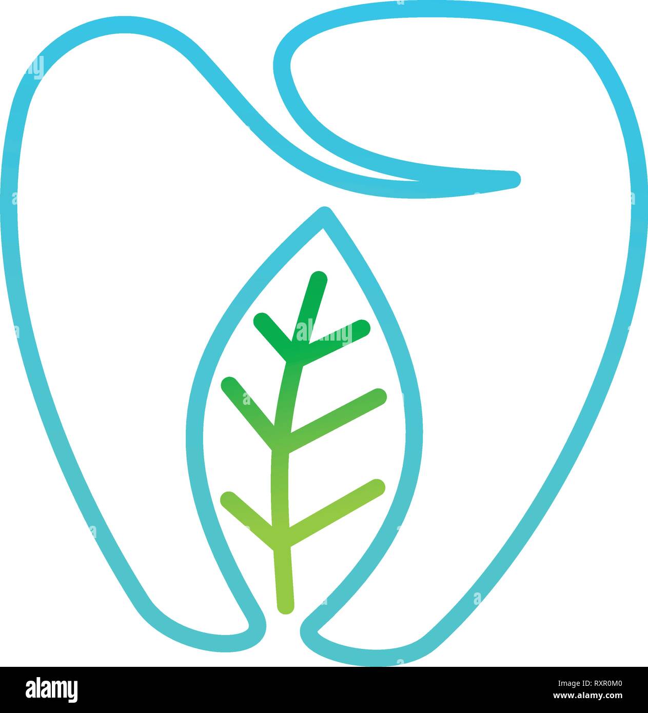 Leaf Logo Design Vector Template Set Stock Vector