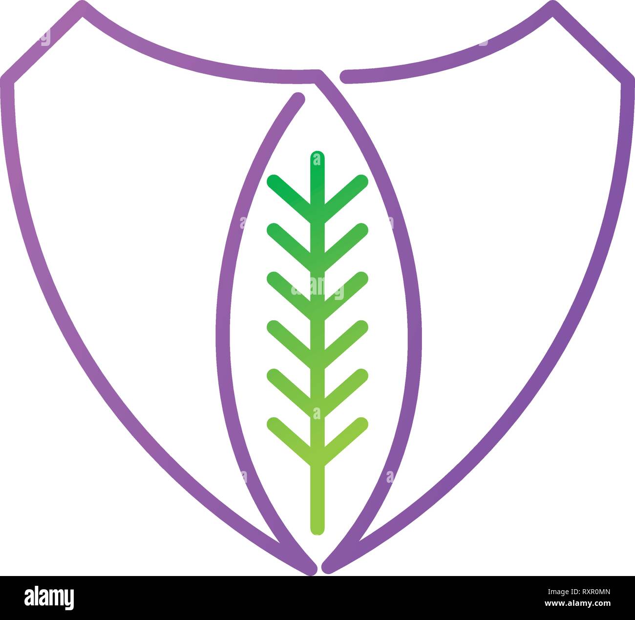 Leaf Logo Design Vector Template Set Stock Vector