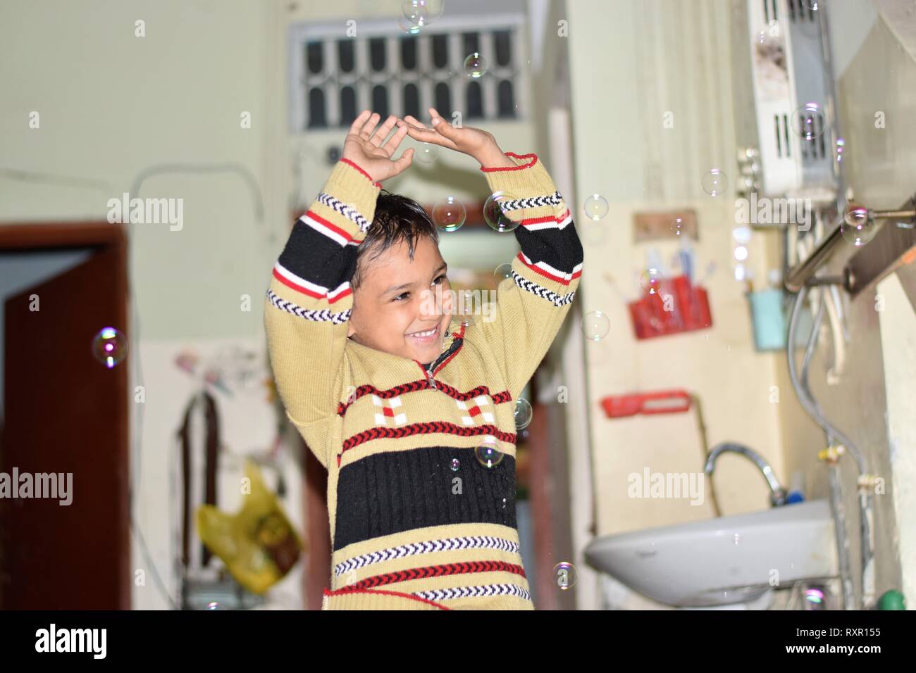Happiness Have no Bounds Stock Photo