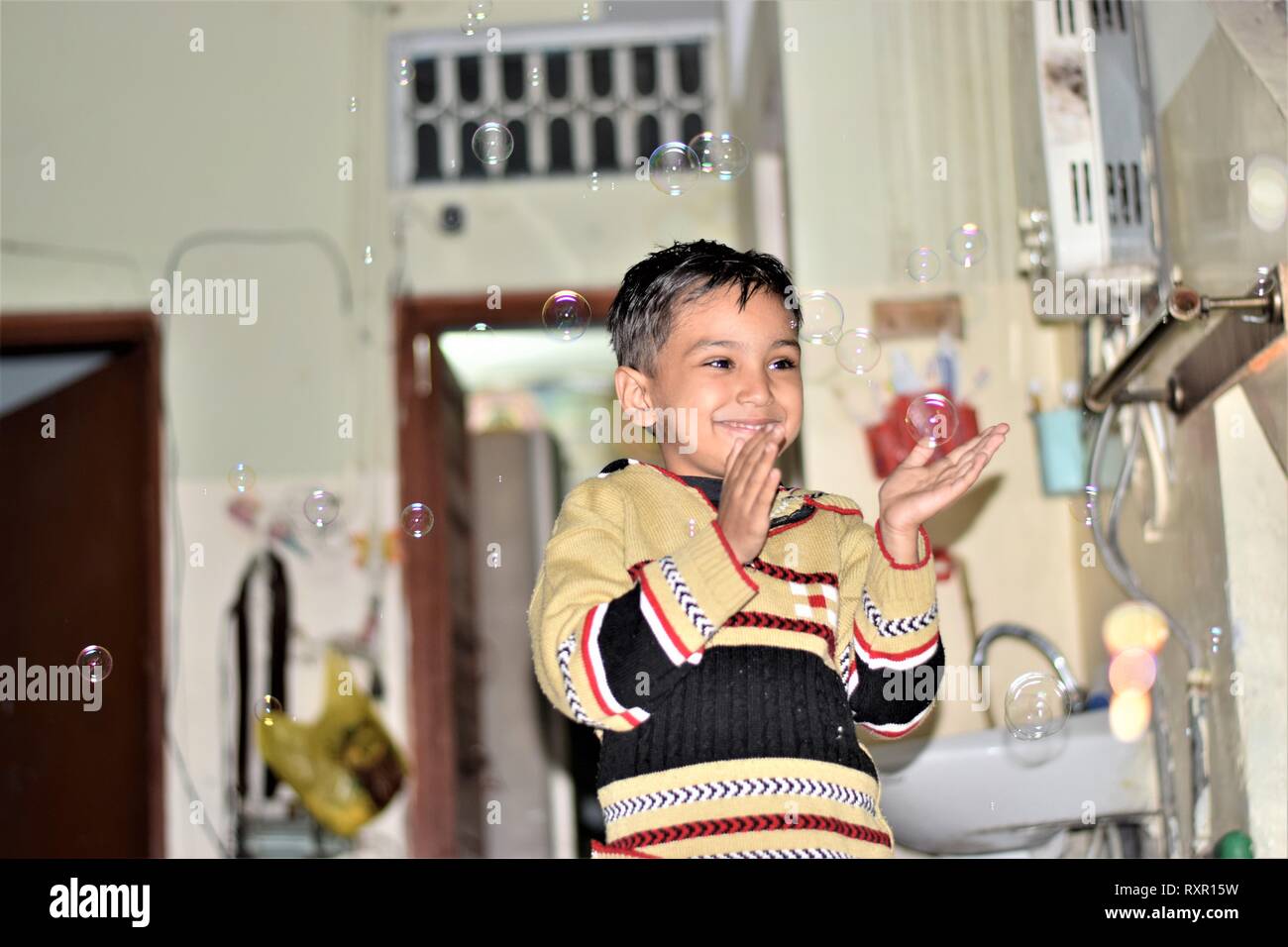 Happiness Have no Bounds Stock Photo