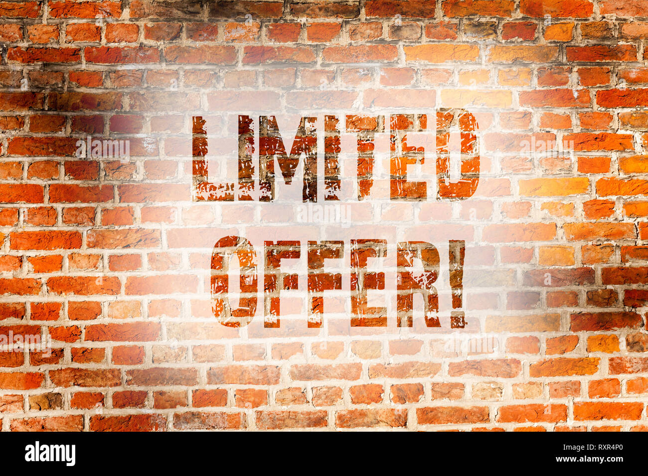 Conceptual hand writing showing Limited Offer. Concept meaning Short